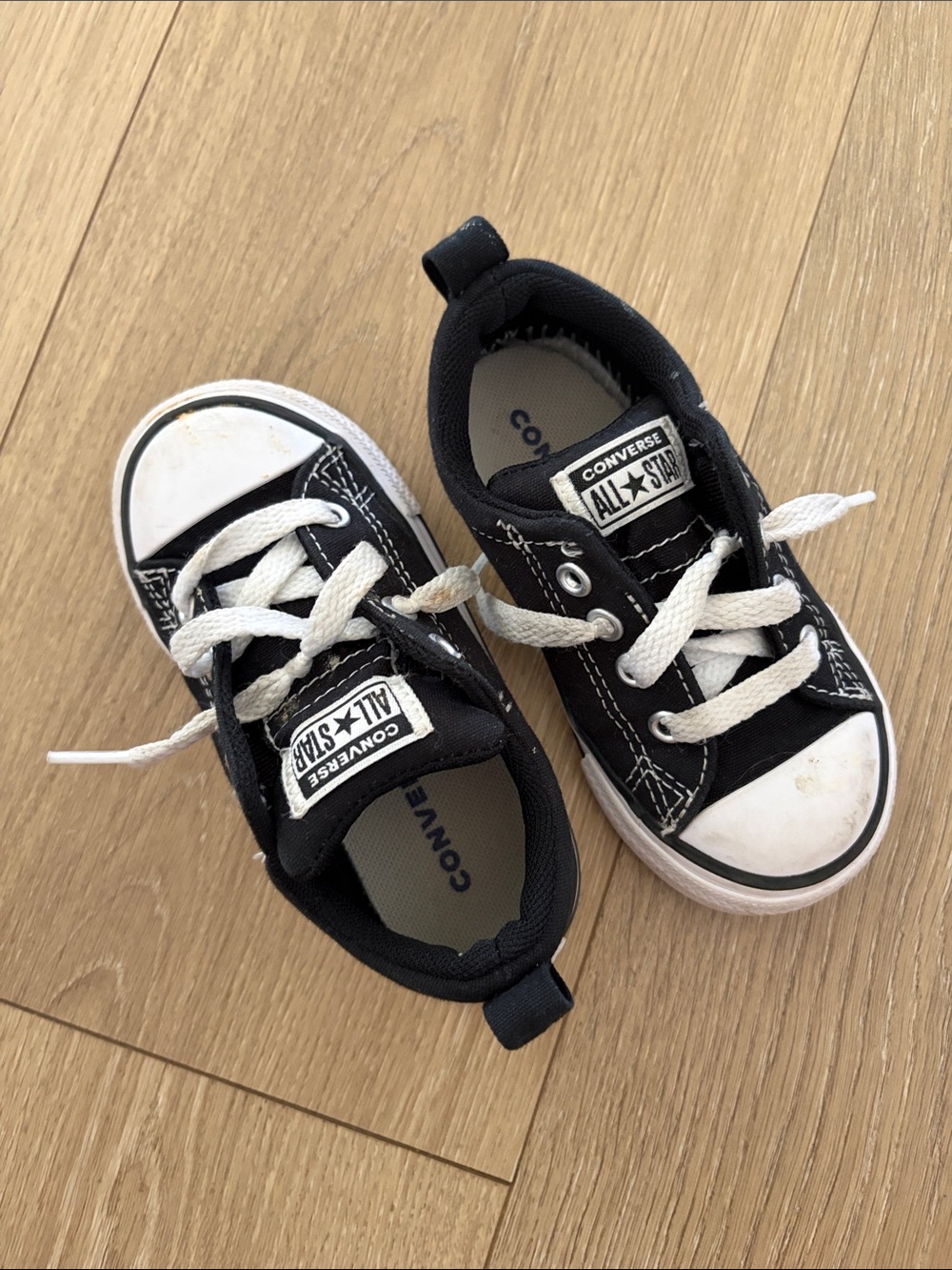 Converse Kids Black and White Low Top Sneakers